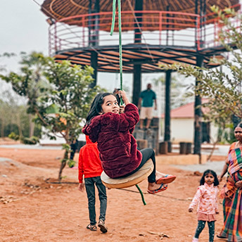 Zip line outdoor game at USM Infra | Best outdoor activities at USM Infra