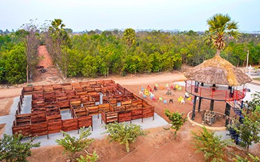 fun maze game experience at USM Infra Go Ranch Resort Sandalwood Farm plots