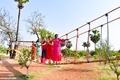 Enjoy exciting rope adventures at USM Infra Go Ranch No.1 Sandalwood Farm. Explore premium open plots near Yadadri and experience the best in adventure and luxury living.