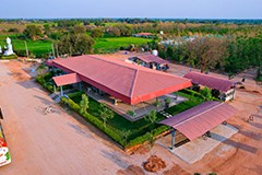Discover the versatile conference hall at USM Infra Go Ranch Resort Sandalwood Farm Plots. Ideal for business meetings and events, blending luxury with a serene setting.