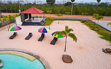 Best gated community with beach-themed pool near Hyderabad