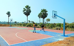 Discover the perfect blend of recreation and investment with a basketball court at USM Infra Sandalwood Farm Plots. Located near Hyderabad, these plots offer excellent investment opportunities along with top-notch amenities.