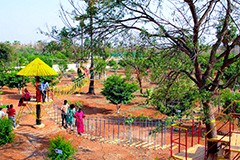 Rope adventures at USM Infra Go Ranch Resort Sandalwood Farm Plots – Thrilling outdoor activity in a natural setting