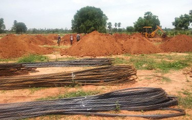 Building conference hall at Go Ranch Sandalwood farm plots | Ideal location for buying residential plots near hyderabad